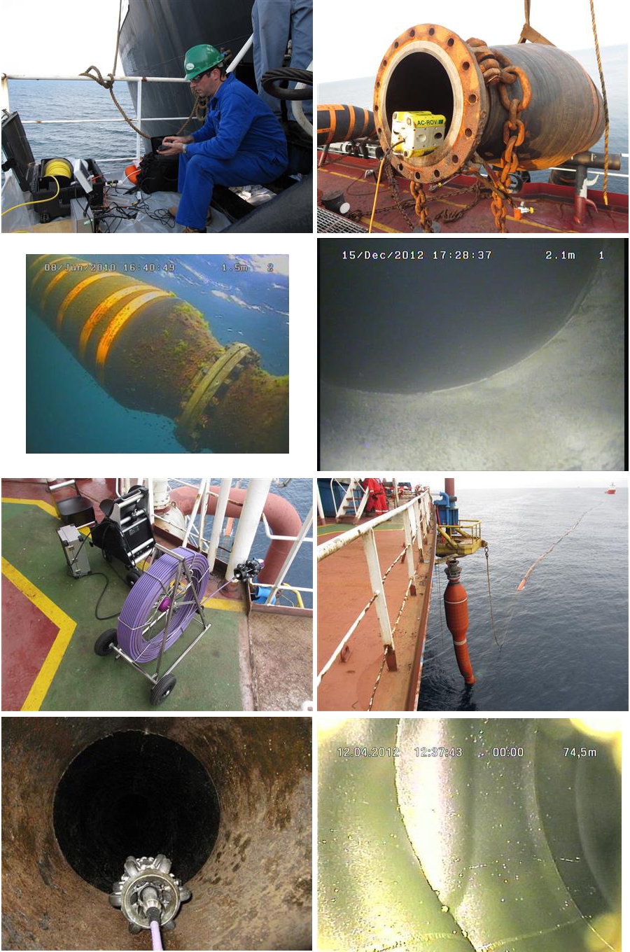 Marine hose external inspection